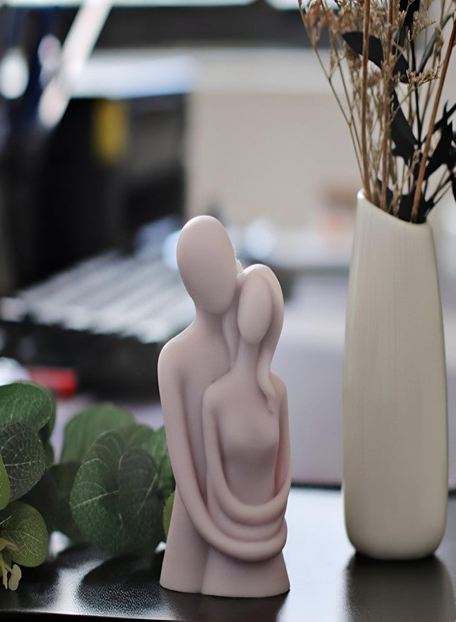 لوسيس شموع لوسيس المعطرة للأزواج، مصنوعة من شمع الصويا، قطعتان، لون عاجي وبنفسجي، شموع فاخرة مصبوبة يدويًا، شمع الصويا، ديكور منزلي، هدية مميزة لعيد الحب - Image 4